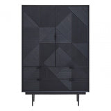 Avery Black Finish Wooden Cabinet