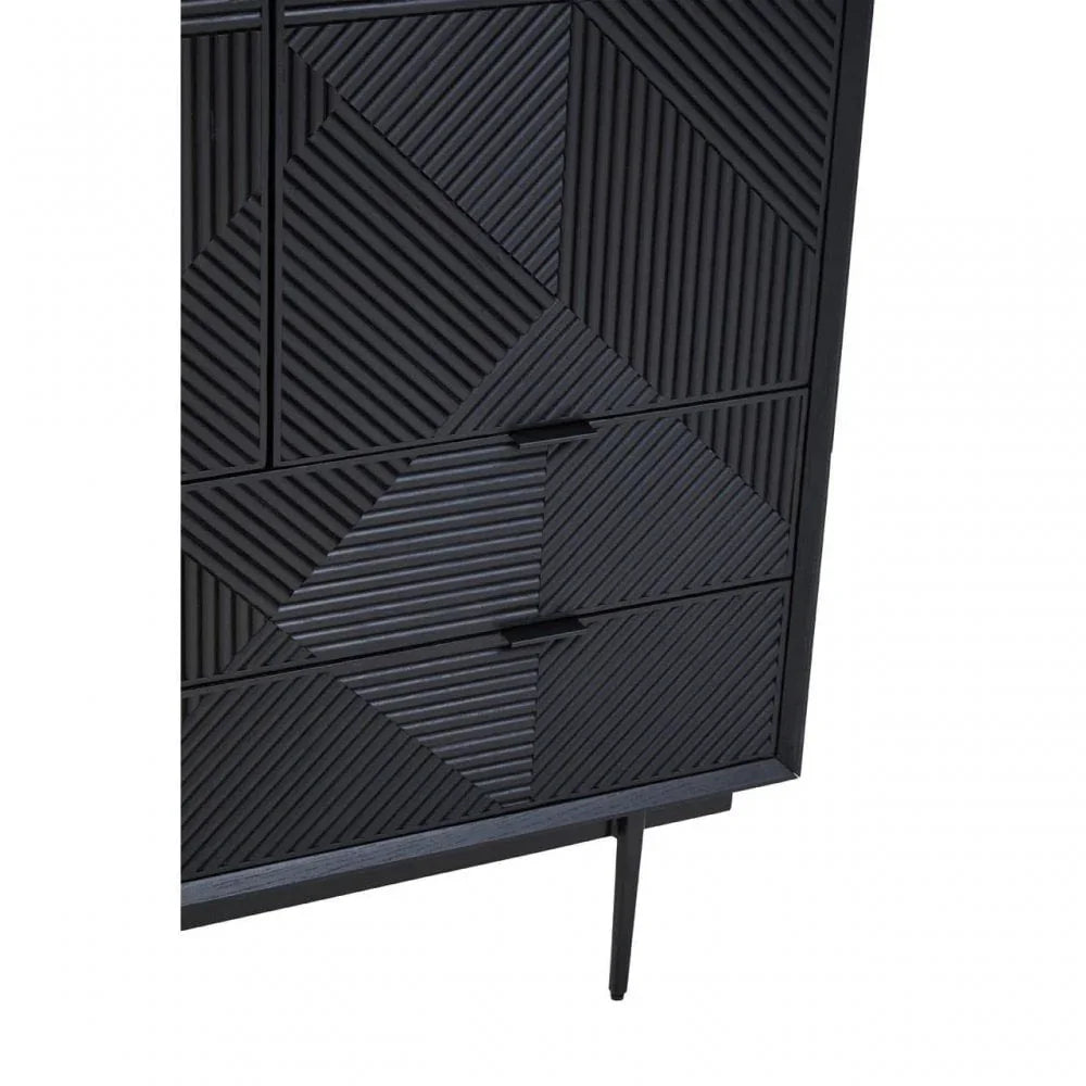 Avery Black Finish Wooden Cabinet