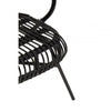 Montrose Black Natural Rattan And Black Metal Scalloped Back Chair