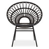 Montrose Black Natural Rattan Flared Back Chair