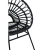 Montrose Black Natural Rattan Flared Back Chair