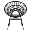 Montrose Black Natural Rattan Flared Back Chair