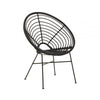 Montrose Black Natural Rattan Round Chair