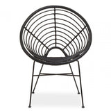 Montrose Black Natural Rattan Round Chair