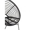 Montrose Black Natural Rattan Round Chair