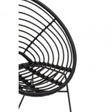 Montrose Black Natural Rattan Round Chair