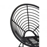 Montrose Black Natural Rattan Round Chair
