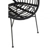 Montrose Black Natural Rattan Round Chair