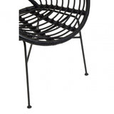 Montrose Black Natural Rattan Round Chair