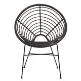 Montrose Black Natural Rattan Round Chair