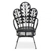 Montrose Black Natural Rattan Scalloped Back Chair