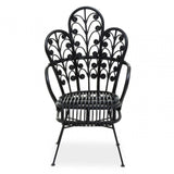 Montrose Black Natural Rattan Scalloped Back Chair