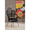 Montrose Black Natural Rattan Scalloped Back Chair