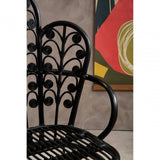 Montrose Black Natural Rattan Scalloped Back Chair