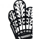 Montrose Black Natural Rattan Scalloped Back Chair