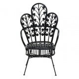 Montrose Black Natural Rattan Scalloped Back Chair