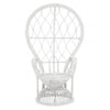 Montrose Grey And White Natural Rattan Curved Chair