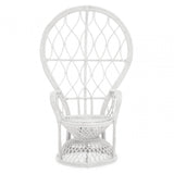 Montrose Grey And White Natural Rattan Curved Chair