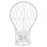Montrose Grey And White Natural Rattan Curved Chair