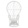 Montrose Grey And White Natural Rattan Curved Chair