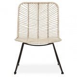 Montrose Natural Rattan Black Metal Chair