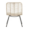 Montrose Natural Rattan Black Metal Chair