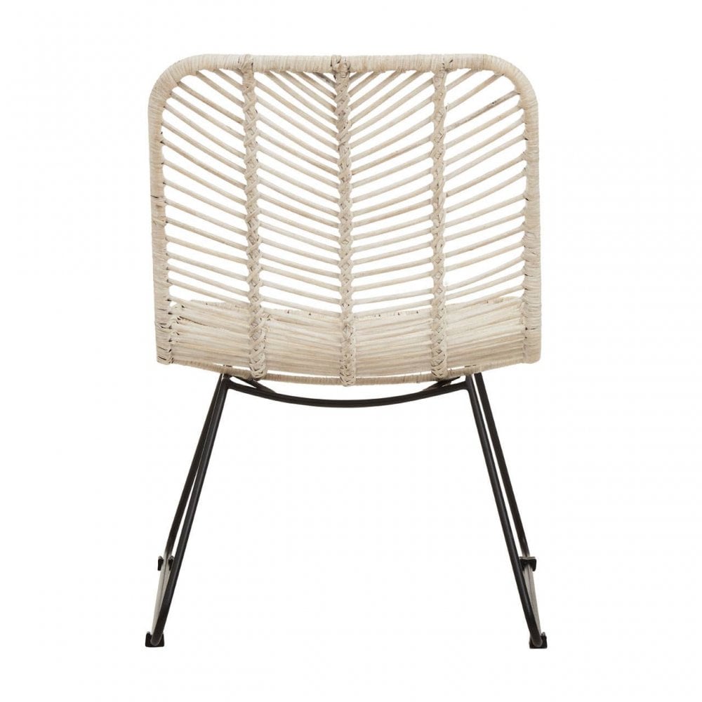 Montrose Natural Rattan Black Metal Chair