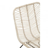 Montrose Natural Rattan Black Metal Chair
