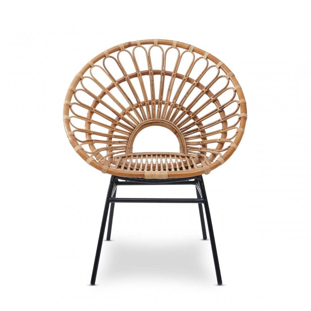 Montrose Natural Rattan Flared Back Chair
