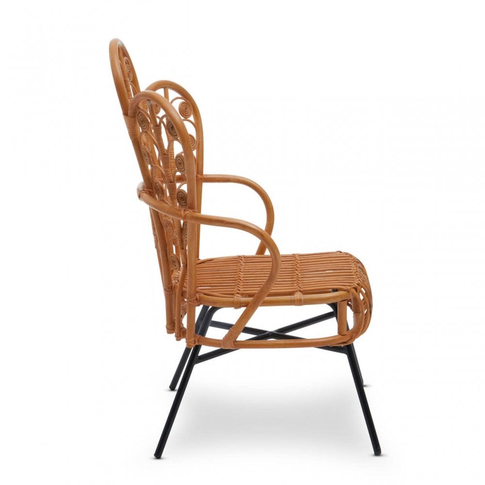 Montrose Natural Rattan Scalloped Back Chair