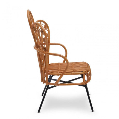 Montrose Natural Rattan Scalloped Back Chair