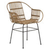 Montrose Natural Rattan With Black Metal Armchair Chair