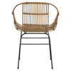 Montrose Natural Rattan With Black Metal Armchair Chair