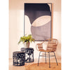 Montrose Natural Rattan With Black Metal Armchair Chair