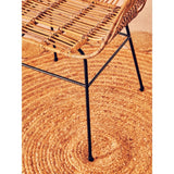 Montrose Natural Rattan With Black Metal Armchair Chair