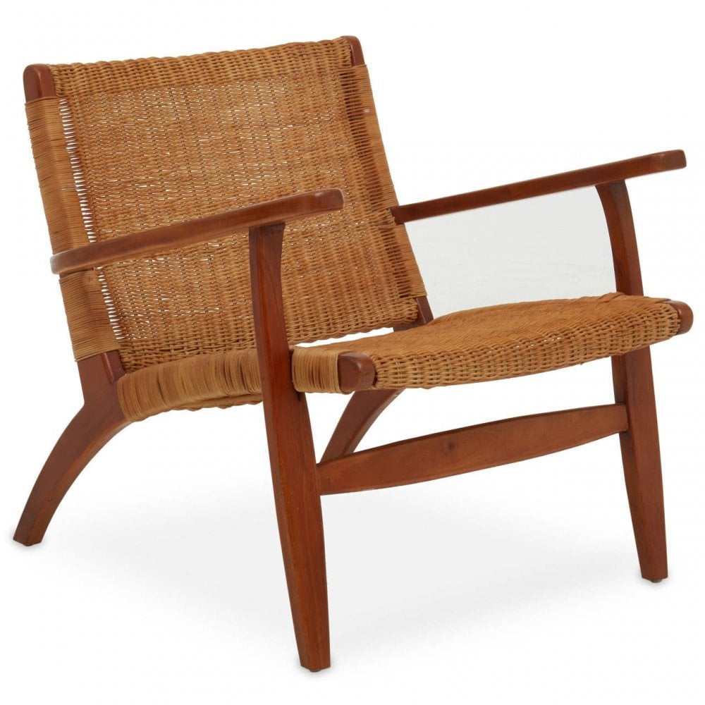 Montrose Woven Chair In Brown Natural Rattan