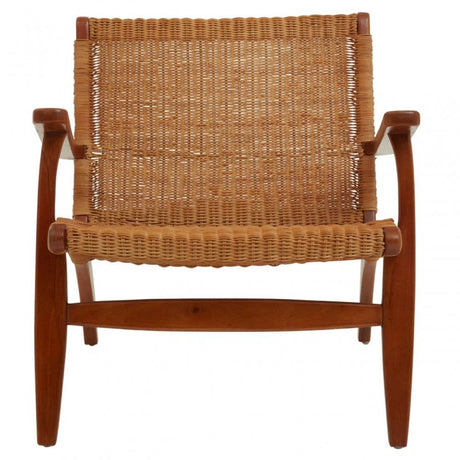 Montrose Woven Chair In Brown Natural Rattan
