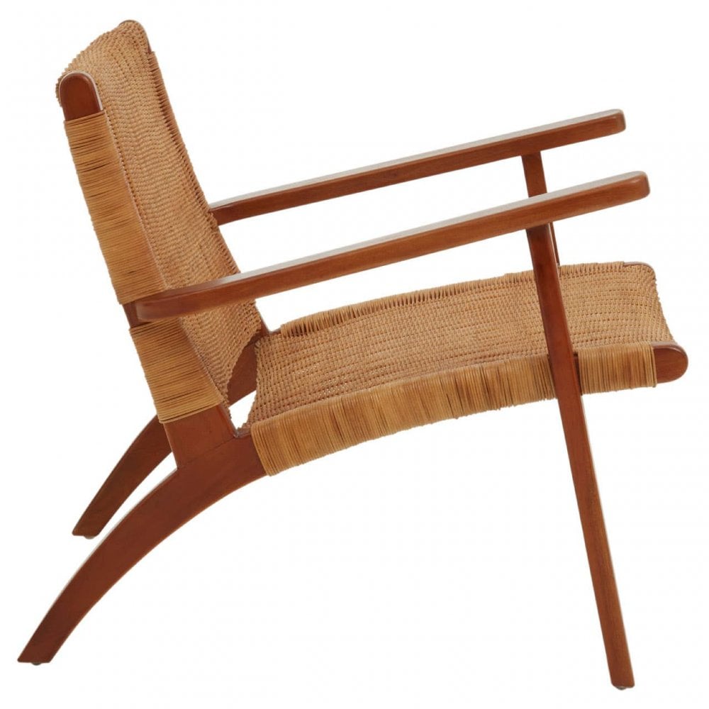 Montrose Woven Chair In Brown Natural Rattan