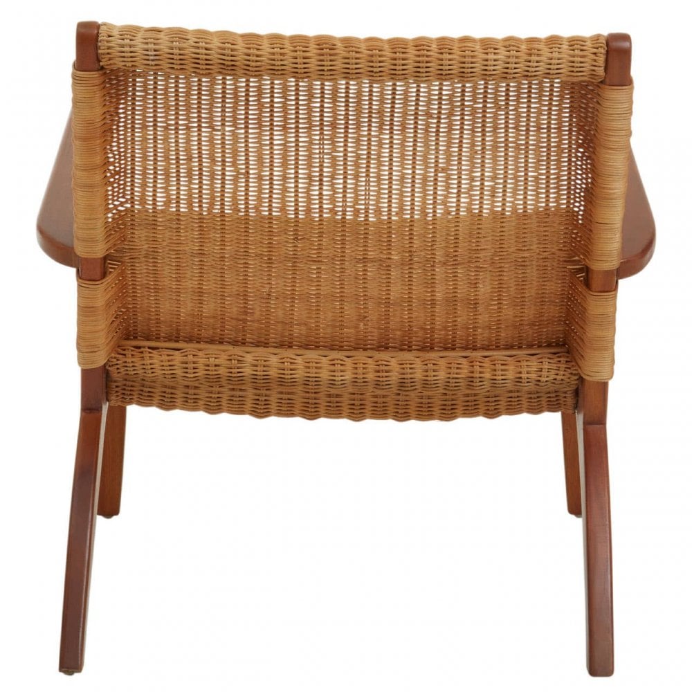 Montrose Woven Chair In Brown Natural Rattan