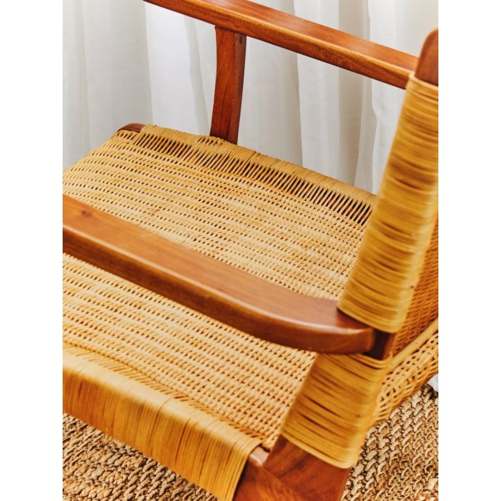 Montrose Woven Chair In Brown Natural Rattan