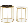 Lila Set Of Two Black And White Petal Tables