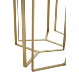 Lila Six Piece Black Top And Gold Frame Table Set