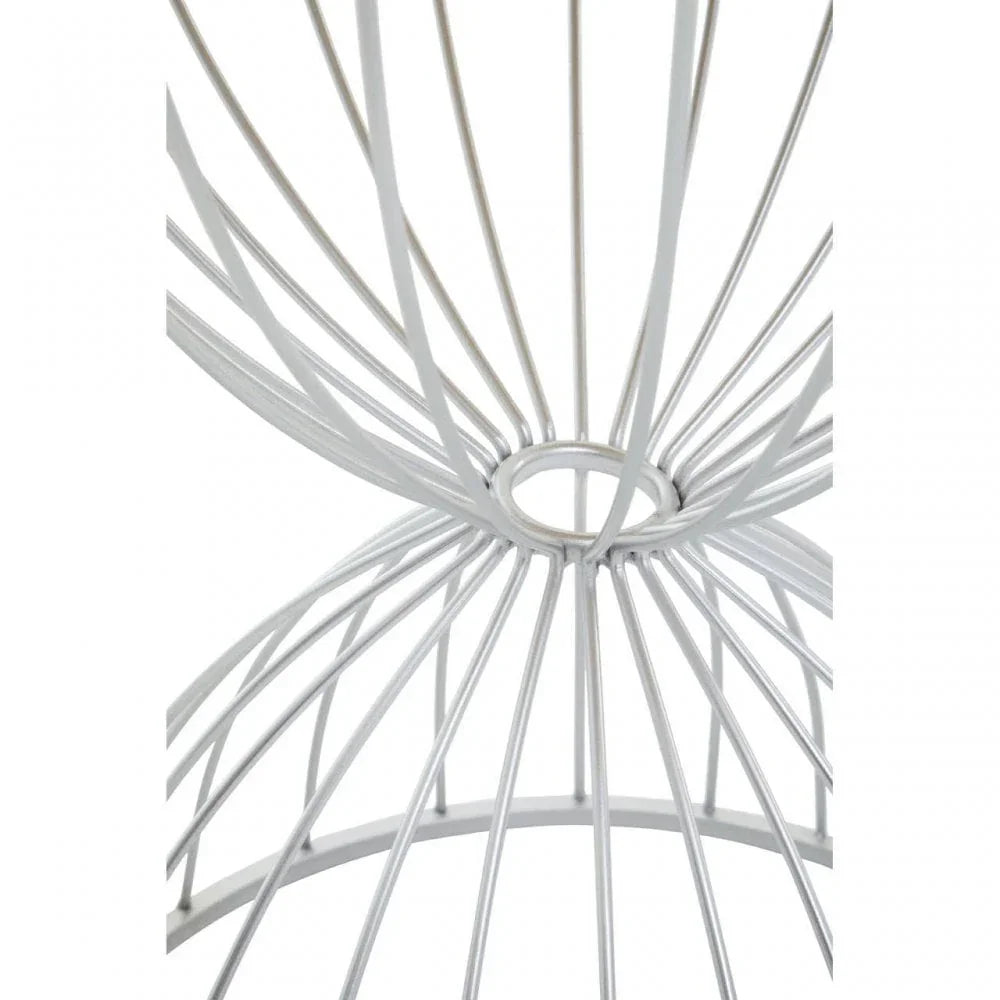 Giselle Hourglass Mirrored Top Silver Frame Side Table