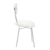 Giselle Silver Bow Faux Fur Chair