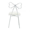 Giselle Silver Bow Faux Fur Chair