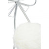 Giselle Silver Bow Faux Fur Chair