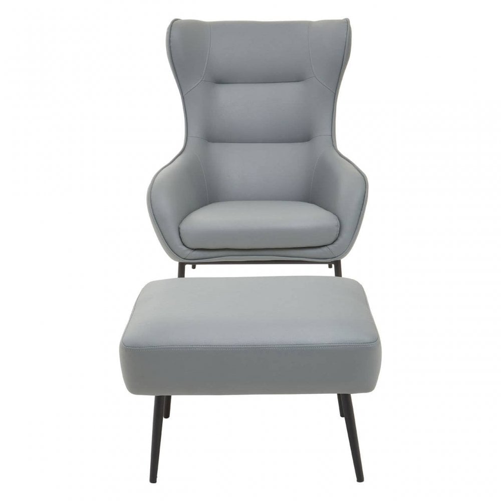 Selene Grey Armchair And Footstool