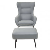 Selene Grey Armchair And Footstool