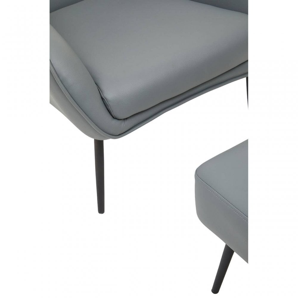 Selene Grey Armchair And Footstool