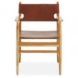 Alden Antique Brown Leather Chair